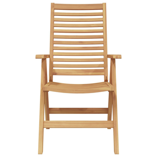 Sillas de Jardín  Plegables 4 pcs Madera Sólida de Teca. Sillas de Jardín  2 pcs Madera Sólida de Teca M 5
