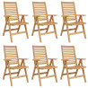 Cadeiras de Jardim  Dobráveis 6 pcs Madeira de Teca Maciça 2