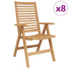 Cadeiras de Jardim  Dobrável 8 pcs Madeira de Teca 3