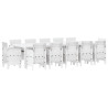 Conjunto de Jantar para Jardim 13 pcs Branco Grande Polyrattan 2