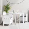 Conjunto de Jantar de Jardim 3 pcs Branco 100 x 100 x 73 cm 1