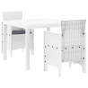 Conjunto de Jantar de Jardim 3 pcs Branco 100 x 100 x 73 cm 2