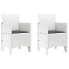 Conjunto de Jantar de Jardim 3 pcs Branco 100 x 100 x 73 cm 5