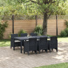 Conjunto de Jantar de Jardim 7 pcs Antracite 200 x 100 x 73 cm 1