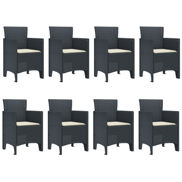 Conjunto de Jantar para Jardim 9 pcs Antracite M 5