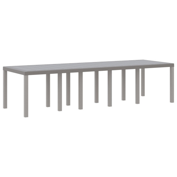 Juego de Comedor  de 11 Piezas con Cojines Gris Claro Poliratán. Mesa de Jardín  Gris Claro 150x100x73 cm Poliratán. Sillas de J M 4