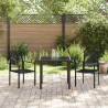 Conjunto de Jantar de Jardim com 7 Peças Preto em Rattan e PVC 4