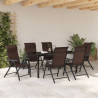 Conjunto de Jantar de Jardim 7 Peças em Rattan Sintético Marrom 4