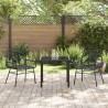 Conjunto de jantar de jardim com 5 peças em rattan sintético preto 4