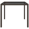 Mesa de Jantar de Jardim Castanho 90x90x75 cm Vime de PE 4