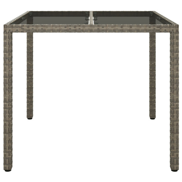 Mesa de Jantar Cinza 90x90x75 cm Vime Sintético M 3