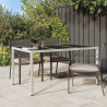 Mesa de Jantar de Jardim Branca 150x90x75 cm Rattan Sintético 1