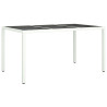 Mesa de Comedor de Jardín Blanca 150x90x75 cm Poliratán 2