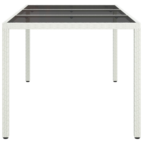 Mesa de Comedor de Jardín Blanca 150x90x75 cm Poliratán M 3