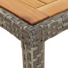 Mesa de Jantar Jardim Cinza 150x90x75 cm Rattan Sintético 5