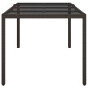 Mesa de Jantar de Jardim Castanho 190x90x75 cm Vime PVC 4