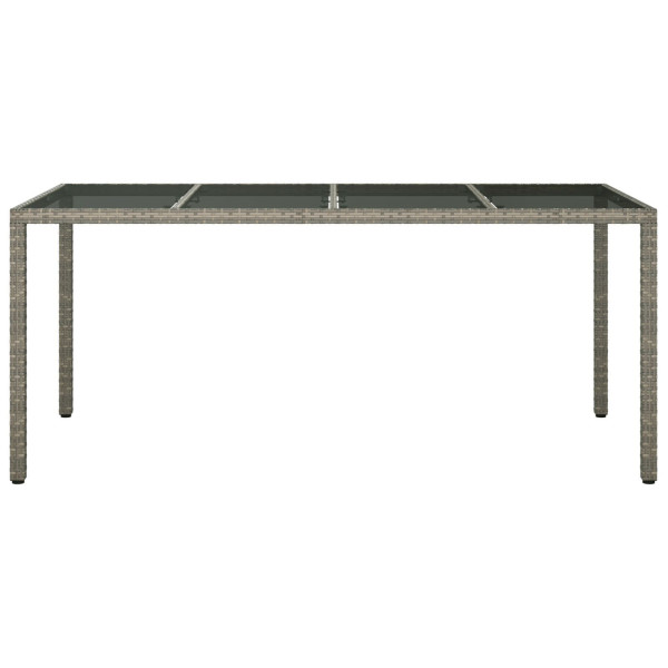 Mesa de Jantar Jardim Cinza 190x90x75 cm Rattan Sintético M 3