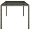 Mesa de Jantar Jardim Cinza 190x90x75 cm Rattan Sintético 4