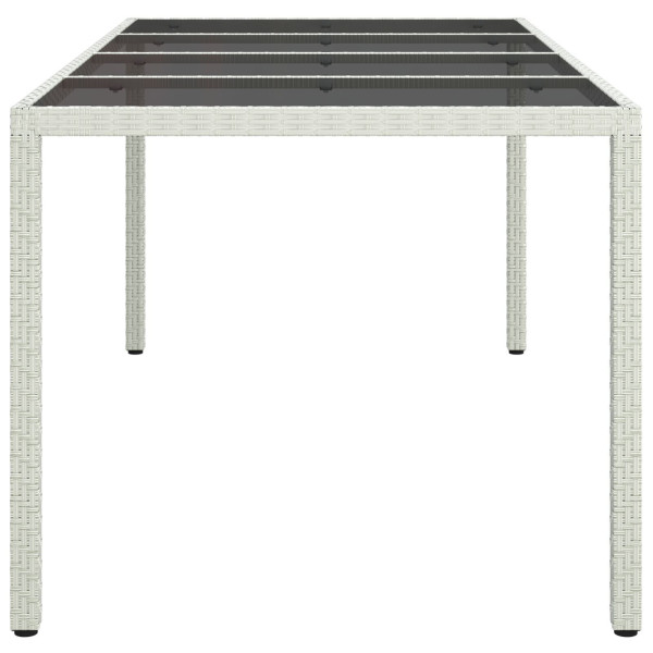 Mesa de Jantar Jardim Branca 190x90x75 cm Vime PE M 3