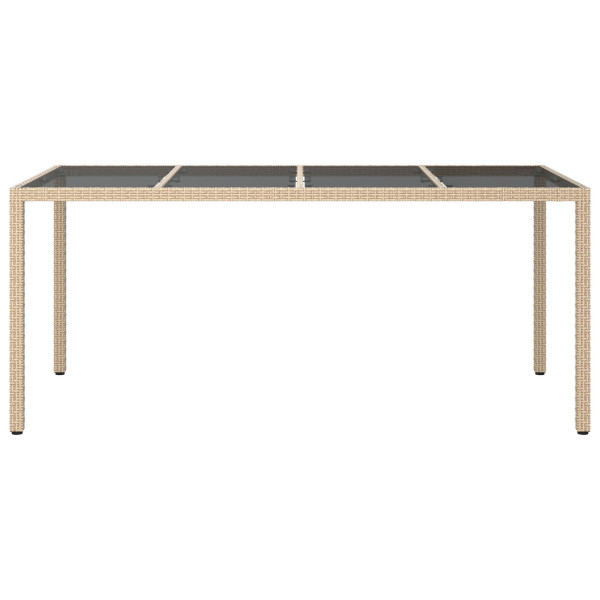 Mesa de Jantar de Jardim Bege 190x90x75 cm Rattan Sintético M 3