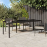 Mesa de Jantar de Jardim Castanho 250x100x75 cm Rattan Poliéster 1