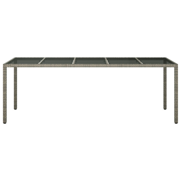 Mesa de Comedor de Jardín Gris 250x100x75 cm Poliratán M 3