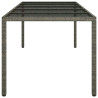 Mesa de Jantar de Jardim Cinza 250x100x75 cm Vime PE 4