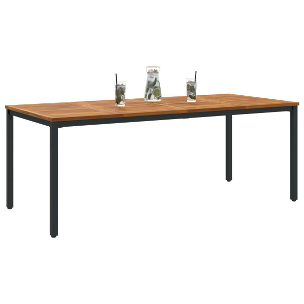 Mesa de Jardín  200x90x75 cm de Madera de Acacia Sólida y Metal M 3