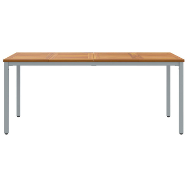 Tabela de jardim 180x90x75 cm de uma acácia de madeira maciça e metal M 5