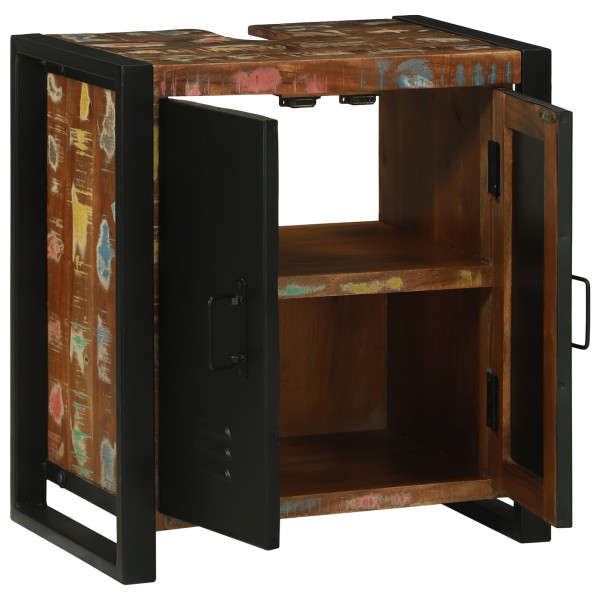 Armario para Lavabo 55x35x60 cm Madera Maciza Reciclada M 5