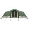 Carpa familiar  con ventanas en forma de domo verde para 6 personas. impermeable 5