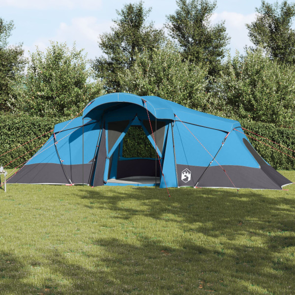 Carpa Familiar  con Ventanas Cúpula Azul para 4 Personas Impermeable D