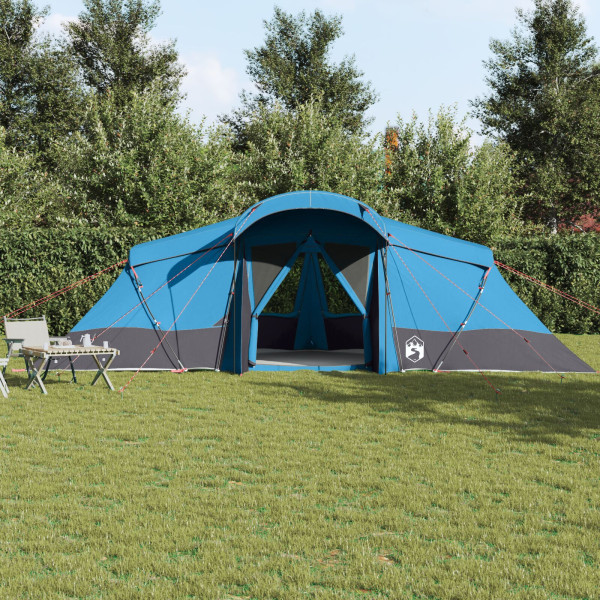 Carpa Familiar  con Ventanas Cúpula Azul para 4 Personas Impermeable M 3