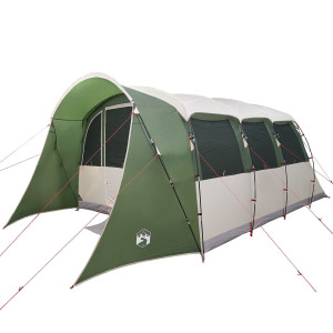 Carpa Familiar  con Ventanas y Túnel Verde para 8 Personas Impermeable H