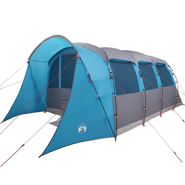 Carpa Familiar  con Ventanas Túnel Azul para 8 Personas Impermeable M 2