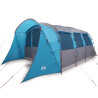 Carpa Familiar  con Ventanas Túnel Azul para 8 Personas Impermeable 3