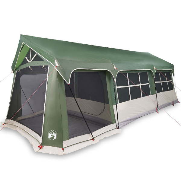 Carpa de Camping  con Ventanas Verde para 10 Personas Impermeable M 3