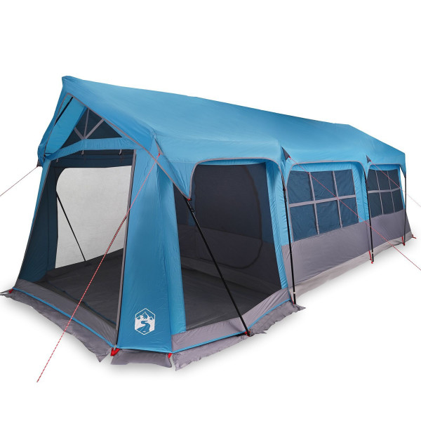 Tienda de Camping  con Ventanas Azul para 10 Personas Impermeable M 3