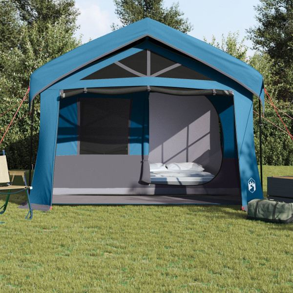Tienda de Camping  con Ventanas Azul para 10 Personas Impermeable M 4
