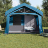 Tienda de Camping  con Ventanas Azul para 10 Personas Impermeable 4