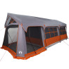 Carpa de Camping  con Ventanas Gris y Naranja para 10 Personas Impermeable 2