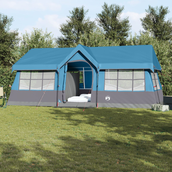 Tienda de Camping con Ventanas Azul 12 Personas Impermeable D