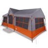 Tienda de Camping con Ventanas Gris y Naranja para 12 Personas Impermeable 3