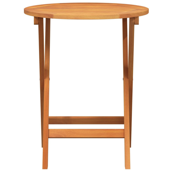 Mesa Plegable de Jardín Redonda Ø60x72 cm Madera Maciza de Acacia M 4