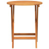 Mesa Plegable de Jardín Redonda Ø60x72 cm Madera Maciza de Acacia 4