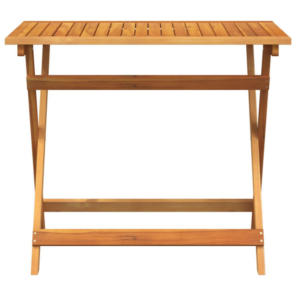 Mesa de Jardín Plegable Rectangular 100x55x75 cm Madera Sólida de Acacia M 3