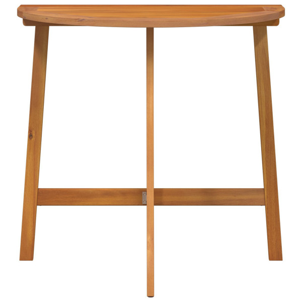 Mesa de Jardín Plegable Media Redonda 78x46x75 cm Madera Sólida de Acacia M 4