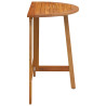 Mesa de Jardín Plegable Media Redonda 78x46x75 cm Madera Sólida de Acacia 5