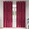 Cortinas de Veludo 2 pcs com Ilhós Vermelho Vinho 260x140 cm 1