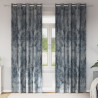 Cortinas de Veludo - 2 peças com Ilhós Cinza Prata 225x140 cm 1